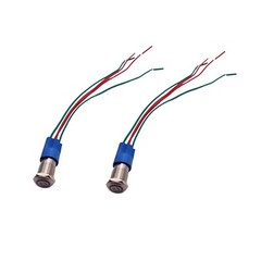 2 pcs Red 12mm 12V LED ON OFF Push Button Power Switch Latching