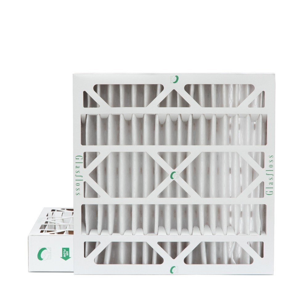 20x20x4 MERV 13 Pleated Air Filters by Glasfloss. 2 Pack (Actual Depth: 3-3/4″)