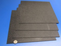 ABS Sheet Haircell Textured, 1 Side, Black, .094″ (3/32″) x 12″ x 12″, 8 Units
