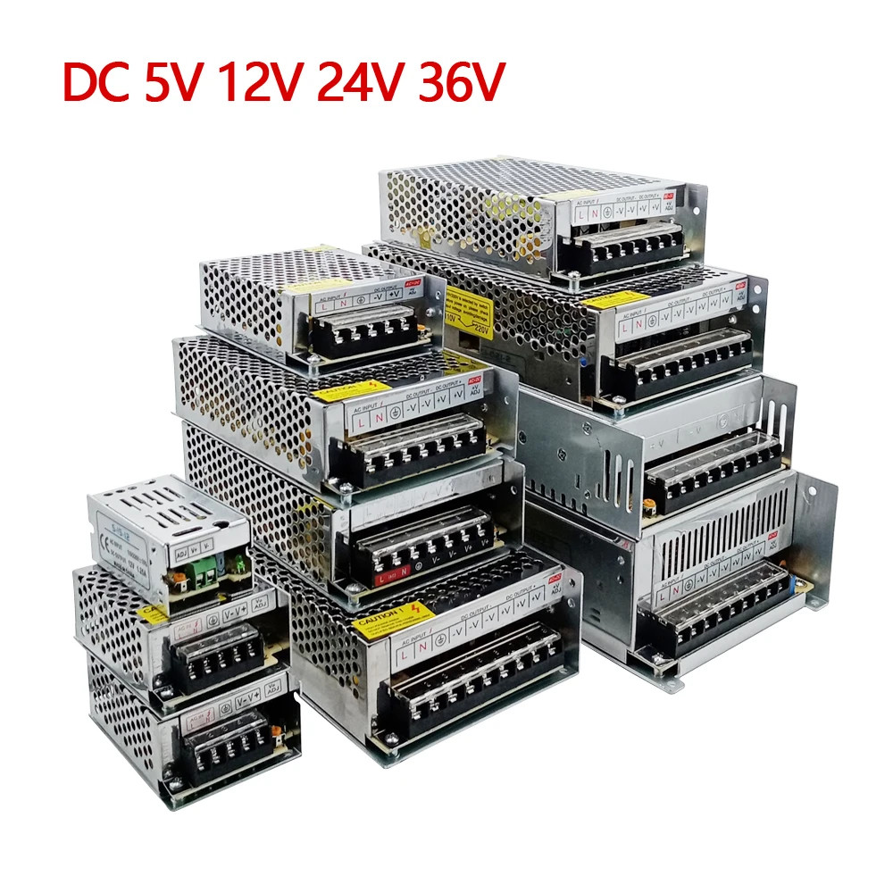 5V 12V 24V 36V Power Supply SMPS 5 12 24 36 V AC DC 220V to 5V 12V 24V 36V 1A 2A