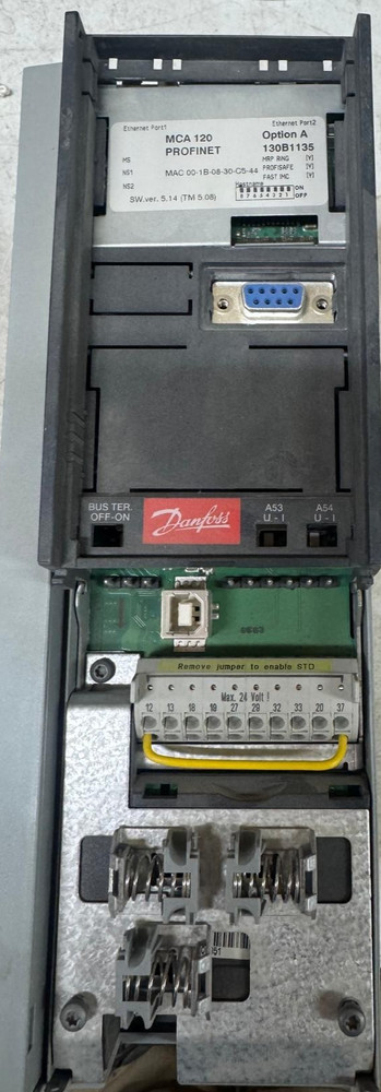 DANFOSS FC-302PK55T5E 0.55KW Frequency Inverter 131B0027 With MCA 120 Profinet