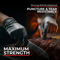 Advance Black Nitrile Exam Gloves Latex Free Bulk 1000ct 5 Mil Powder Free Glove