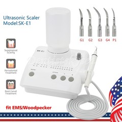SKYSEA Dental Portable Ultrasonic Piezo Scaler 2*Bottles Tips Fit EMS Handpiece