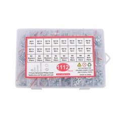 1080 Pcs Screws Bolts and Nuts Assortment Kit, Metric Machine Screws and Nuts
