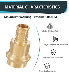 Plumbing Fittings 1/2/Press X 1/2/Pex Copper and PEX Crimp Coupling Adapter 5…