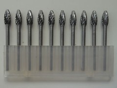 10 pcs 3mm X 5mm Tungsten Carbide Cutting Rotary Burr CNC Engraving Bit H5