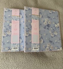 Yoobi LoveShackFancy set of 2 blue binders D-Ring 220 Sheets Dividers, 1 in
