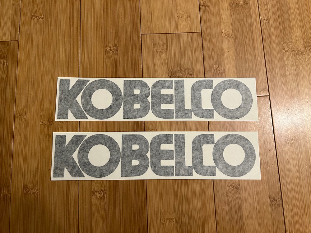 Kobelco Equipment – 12” Inch Sticker Decal Logo – Set Of 2 Black Excavator