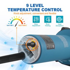 Hot Air Plastic Welder 1600W PVC TPO Vinyl Heat Gun Torch & 7 Accessories