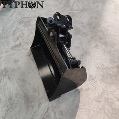 TYPHON 600mm Tilting Bucket 23in Hydraulic Buckets Attachment For Mini Excavator