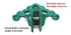 20 PLASTIC GREEN Roof Ice Guard Snow Guard Stops for Standing Seam Metal Roofing