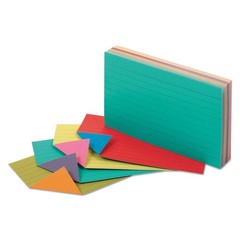 Extreme Index Cards, 3 X 5 Inches, Assorted Colors, 100 per Pack (04736)