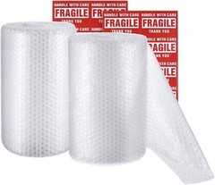 Nylon Bubble Cushioning Wrap Roll, 3/16” Air Bubble, 12 Inch x 36 Feet, Perfo…