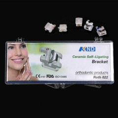 Dental Orthodontic Ceramic self-ligating Bracket roth 022 345 hooks 20pcs/kit US