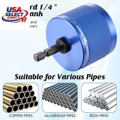 Copper Pipe Cleaner Set with Stainless Steel Brushes for Drill