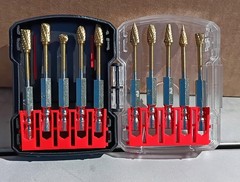 Carbide Burr Set 4PCS 1/4in Shank for Metal Wood Porting Grinding Tools