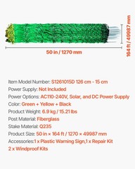 VEVOR Electric Fence Netting 50″H x 164’L Portable Livestock Net Mesh Fence Post