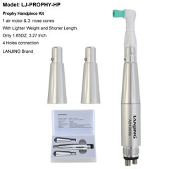 Dental Prophy Hygiene Handpiece Air Motor 3 Nose Cone 4 Holes 360 Degree Swivel