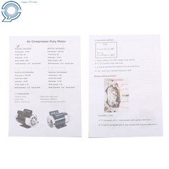 3.7 HP 1 Phase Electric Motor 3450RPM Compressor Duty 56 Frame 5/8″ Shaft 230 V