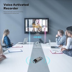 Xelarvex 72GB Digital Voice Recorder Voice Activated Noise Reduction USB-C