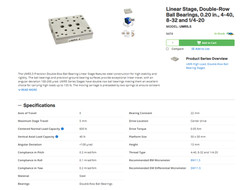 Newport UMR5.5 Linear Stage, Double-Row BBs, 0.20 in., DM11-5 Micromometer