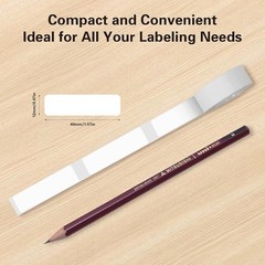 3 Rolls White D30 Label Tape, 480 Labels (12mm x 40mm / 0.47″ x 1.57″) Self-Adhe