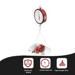 10kg/22lbs Double-sided Supermarkets Dial Hanging Scale Circular Hanging Scale