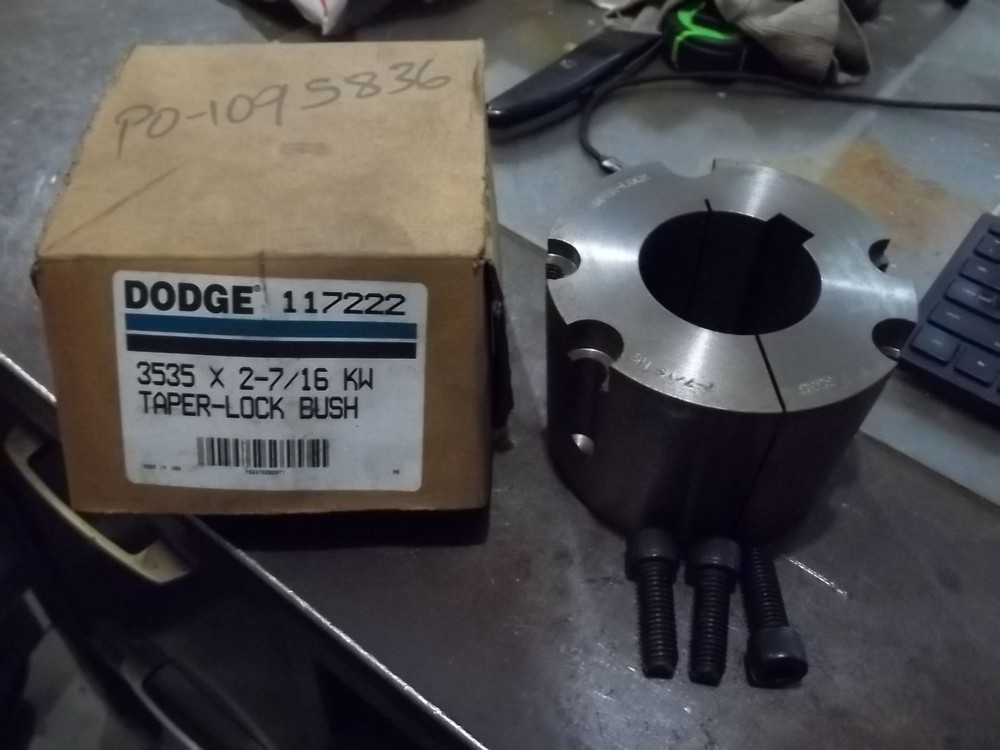 NIB DODGE 117222 3535 X 2-7/16 KW TAPER LOCK BUSHING 2-7/16″ (F6)