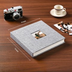 Pssoss 8 x 8 Inch DIY Scrapbook Album 40 Pages 8 x 8 40 Pages, Grey