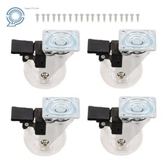 4 Pcs 2″ Heavy Duty Office Chair Replacement Casters 360° Swivel With Brake