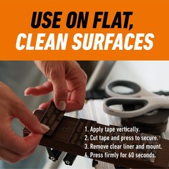 Gorilla Heavy Duty Double Sided Mounting Tape, 1″ x 120″ (1-Pack), Black