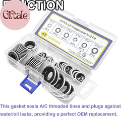45PCS AC Gasket Sealer AC O Ring Seal Kit Versatile AC Seal Kit for Fixing Car A
