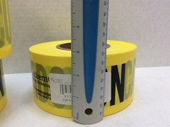 Empire Level 71-1001 1000 ft x 3 in Caution Barricade Tape, Yellow, Misprint