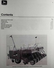 John Deere 1300 Planter S/N 11601- Owner’s Operator’s Manual OM-B25492 A0 1/70