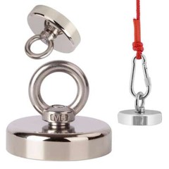 100-1000LB Fishing Magnets Pulling Force Super Strong Round Rare Earth Neodymium