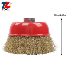 6 Pack Wire Cup Brush 4″ Coarse Crimped Cup Brush for Grinders with 5/8″ Arbor