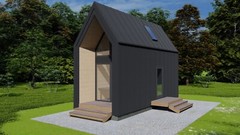 273 sg.ft СANDLE HOUSE KIT #PW-23 PREFAB DIY PLYWOOD BUILDING CABIN HOME MODULAR
