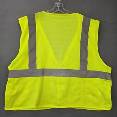 Safety Vest Yellow Gray Reflective Gear Uniform Top Tear Away Fasteners Men’s XL
