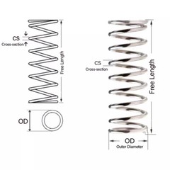 Compression Springs Wire Dia 2-4mm 304 Stainless Steel Shock Absorption Spring