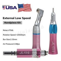 Dental low slow speed handpiece straight/ contra angle/ air motor 4/2hole E-type