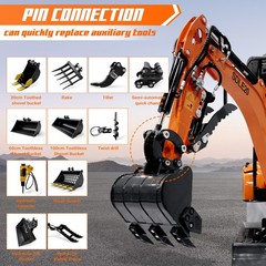 20HP Kubota EPA Mini Excavator | Hydraulic Thumb, Side Tilt & Wide Tracks