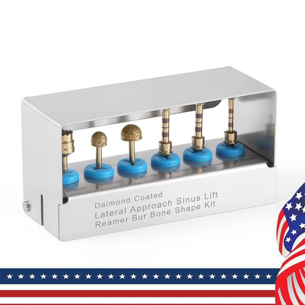 Dental Maxillary Sinus Lift Drills 6Pcs/Kit Lateral Approach Stoppers Elevation