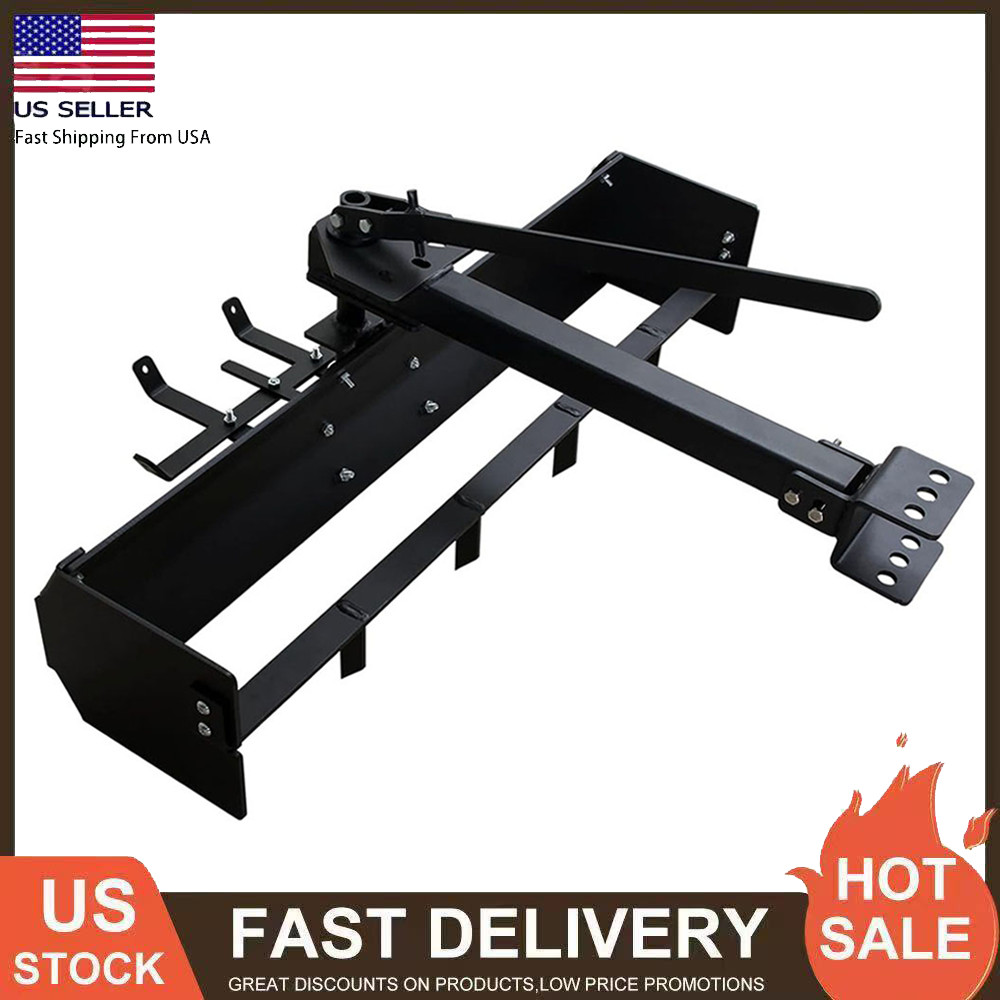 42″ Tow Behind Box Scraper Blade Rust Resistant Lawn Tractor W/ Adjustable Angle