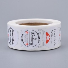 Hand Made with love labels stickers 500 each per roll Great for Orders