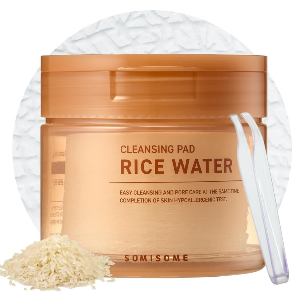 SOMISOME Rice Water Cleansing Pads – Makeup Remover 50 Count (Pack of 1)