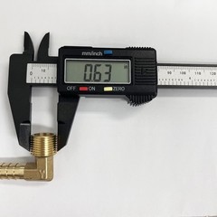 2pcs 90 Degree Elbow 3/8 inch Hose Barb to 1/2 inch NPT Male Brass Barbed