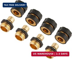 3/4 Inch Garden Hose Quick Connector, Male and Female Quick Connect Hose Fitting