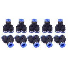 10x Y Union 8mm 5/16″ Splitter Pneumatic Connector Push In Fitting Air Hose A523