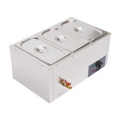 3-Pan Commercial Electric Food Warmer Steam Table Buffet Bain Marie Countertop