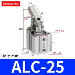 HNJPC Pneumatic Clamping Cylinder with Lever Arm, 1 inch 25mm Bore Down Actin…